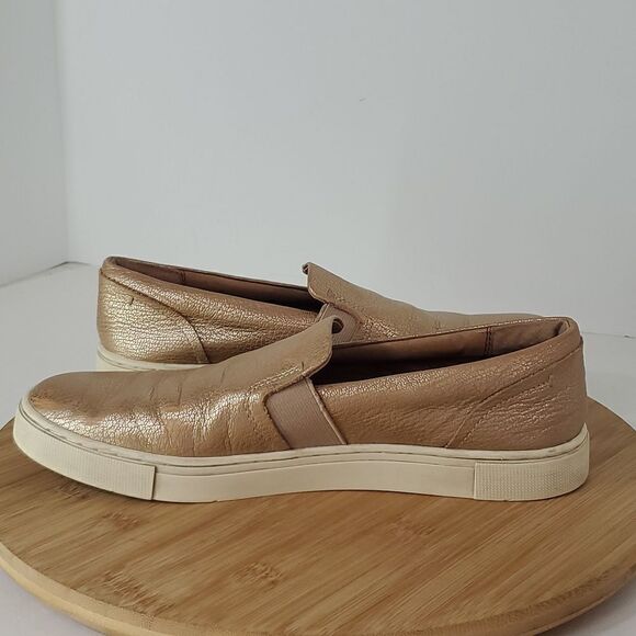 Frye Ivy Slip on Metallic Gold Leather Slip on Sneakers Women's Size 9M - Picture 14 of 15